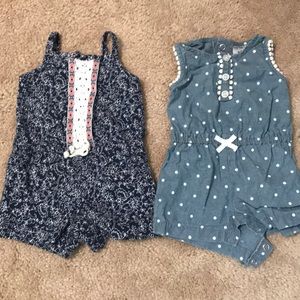 Two NB girl rompers